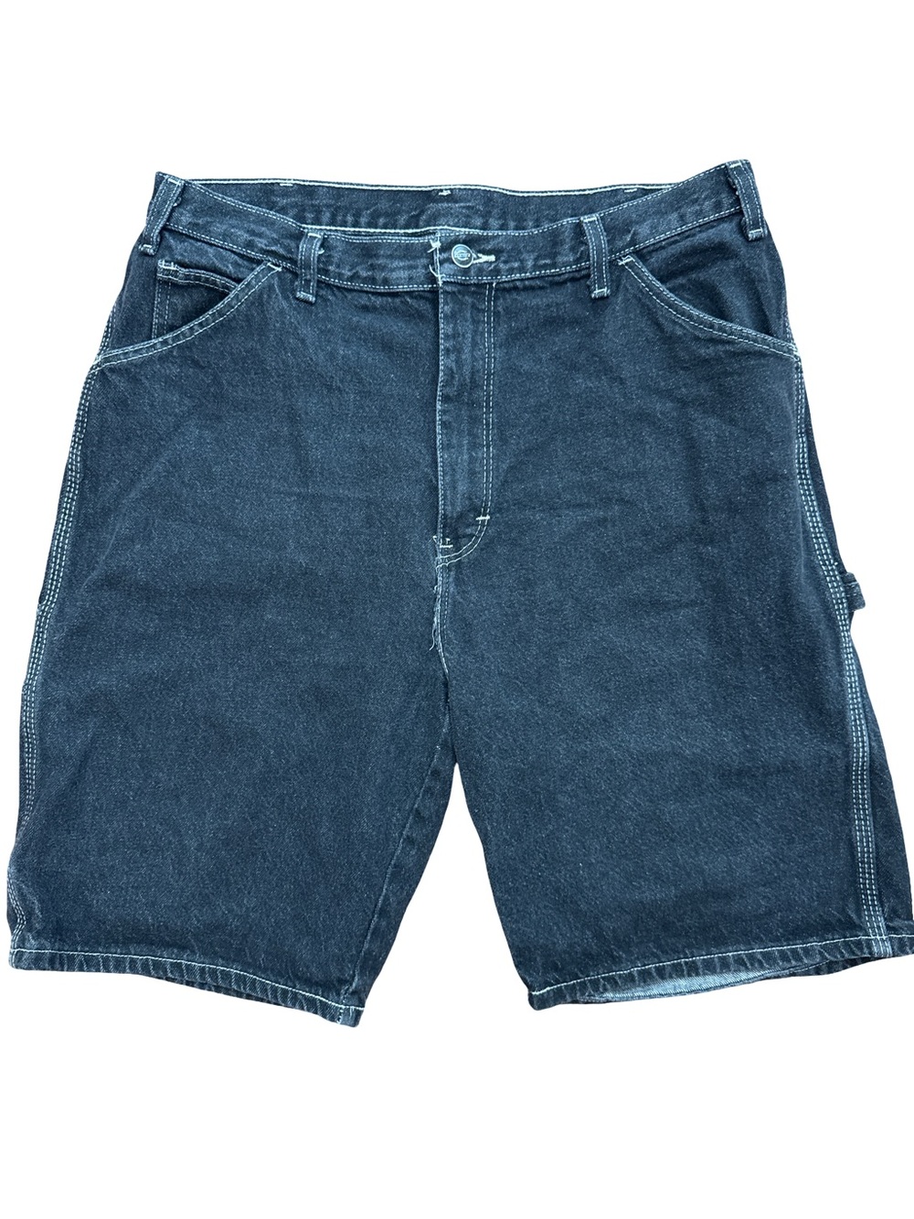 Vintage Dickies Black Denim Jean Shorts Jorts Baggy Skater Grunge Size 36 Men’s
